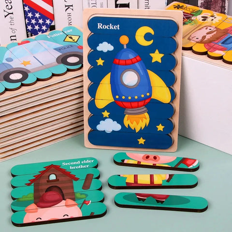 Quebra-Cabeça Montessori 3D
