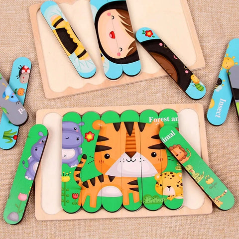 Quebra-Cabeça Montessori 3D