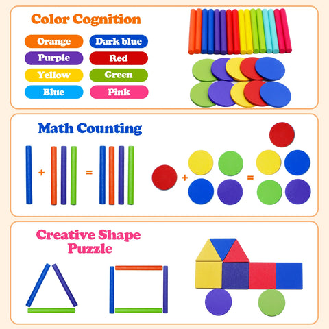 Brinquedos de Madeira Montessori Sensorial