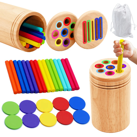 Brinquedos de Madeira Montessori Sensorial