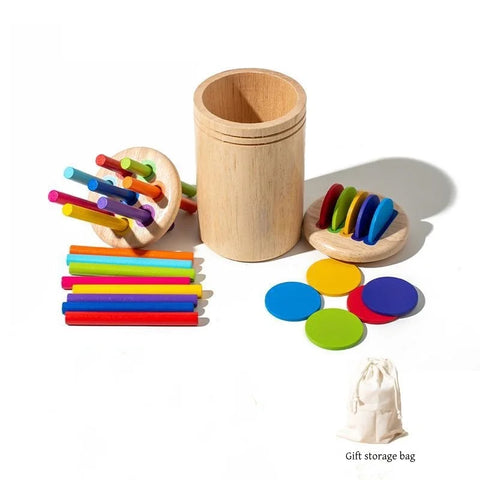 Brinquedos de Madeira Montessori Sensorial