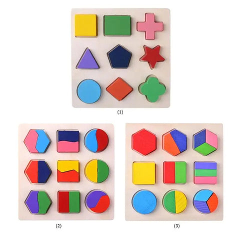 Formas Geométricas de Madeira Puzzle