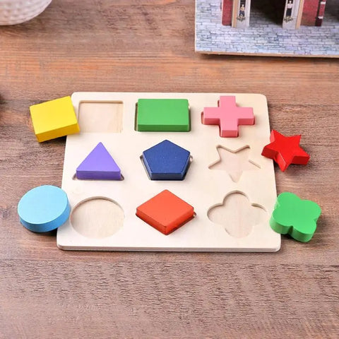 Formas Geométricas de Madeira Puzzle