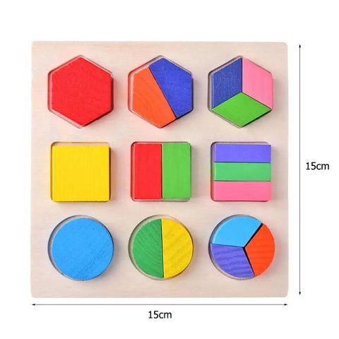 Formas Geométricas de Madeira Puzzle