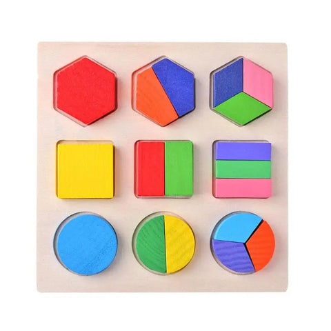 Formas Geométricas de Madeira Puzzle