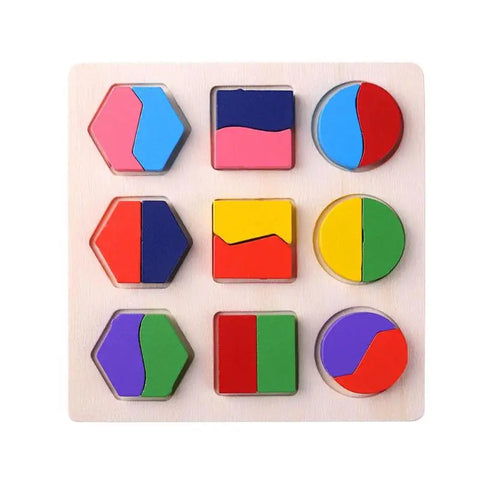 Formas Geométricas de Madeira Puzzle