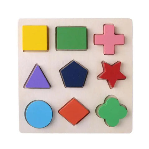 Formas Geométricas de Madeira Puzzle